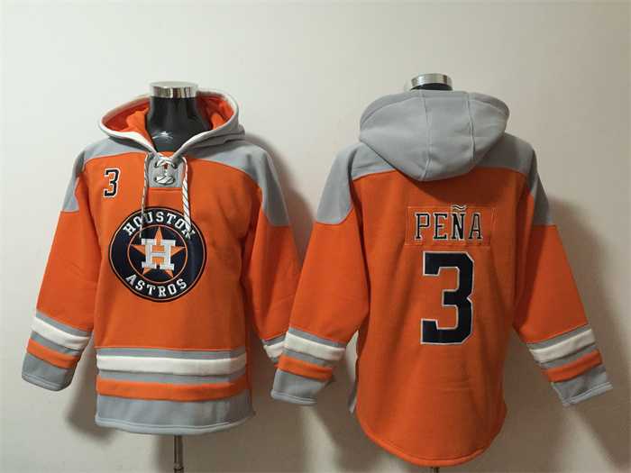 Men's Houston Astros #3 Jeremy Pena Orange Ageless Must-Have Lace-Up Pullover Hoodie,We sell and wholesale Men's Houston Astros #3 Jeremy Pena Orange Ageless Must-Have Lace-Up Pullover Hoodie on line form chian!